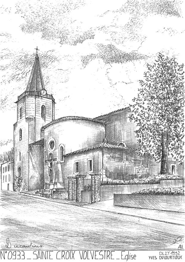 N 09033 - STE CROIX VOLVESTRE - église